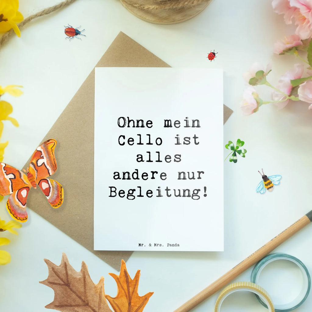 Grußkarte Spruch Cello Magie Ansichtskarten, Glückwunschkarte, Geburtstagskarte, Grußkarte, Klappkarte, Hochzeitskarte, Einladungskarte, Karte, Instrumente, Geschenke Musiker, Musikliebhaber