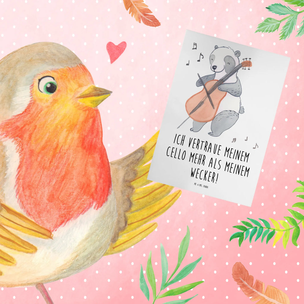 Greetings card Ich vertraue meinem Cello mehr als meinem Wecker! Glückwunschkarte, Geburtstagskarte, Karte, Ansichtskarten, Grußkarte, Einladungskarte, Hochzeitskarte, Klappkarte, Instrumente, Geschenke Musiker, Musikliebhaber