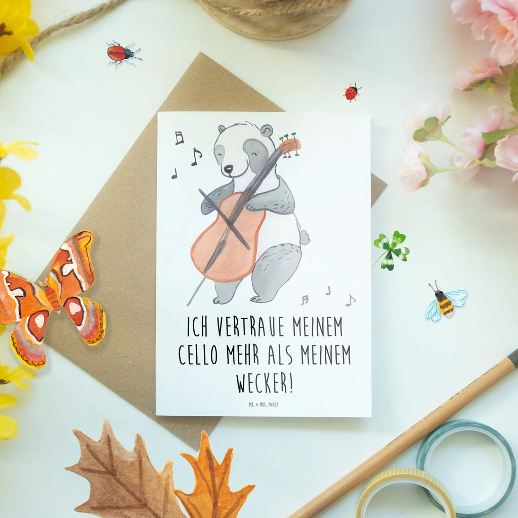 Greetings card Ich vertraue meinem Cello mehr als meinem Wecker! Glückwunschkarte, Geburtstagskarte, Karte, Ansichtskarten, Grußkarte, Einladungskarte, Hochzeitskarte, Klappkarte, Instrumente, Geschenke Musiker, Musikliebhaber