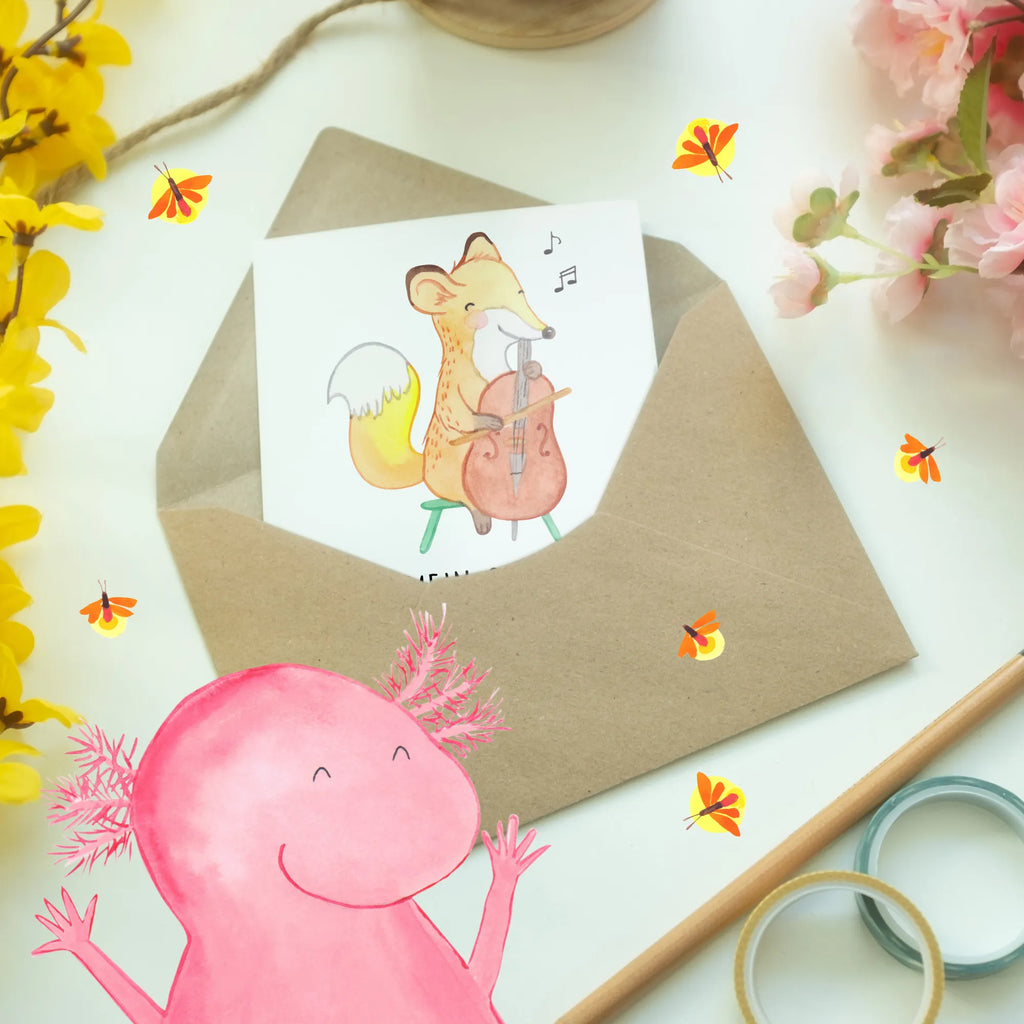 Greetings card Ohne mein Cello ist alles andere nur Begleitung! Karte, Glückwunschkarte, Geburtstagskarte, Grußkarte, Einladungskarte, Hochzeitskarte, Ansichtskarten, Klappkarte, Instrumente, Geschenke Musiker, Musikliebhaber