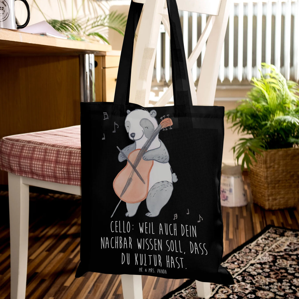Tote bag Cello: Weil auch dein Nachbar wissen soll, dass du Kultur hast. Shopper, Schultertasche, Stoffbeutel, Umhängetasche, Strandtasche, Einkaufstasche, Stofftasche, Badetasche, Einkaufstüte, Tasche, Beuteltasche, Beutel, Tragetasche, Laptoptasche, Jutebeutel, Jutetasche, Instrumente, Geschenke Musiker, Musikliebhaber