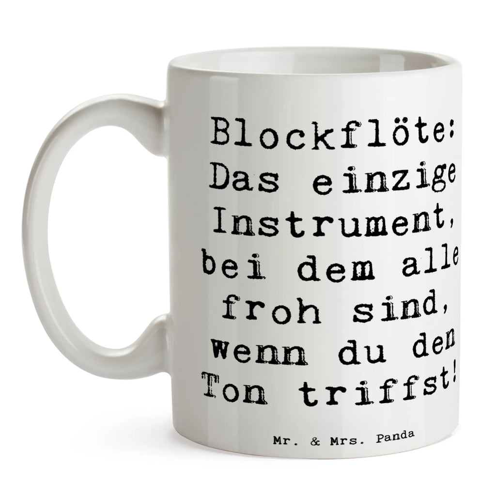 Tasse Spruch Blockflöte Freude Geschenktasse, Bürotasse, Tasse, Tasse mit Zitaten, Porzellantasse, Teetasse, Tasse mit Motiven, Kaffeetasse, Keramiktasse, Instrumente, Geschenke Musiker, Musikliebhaber