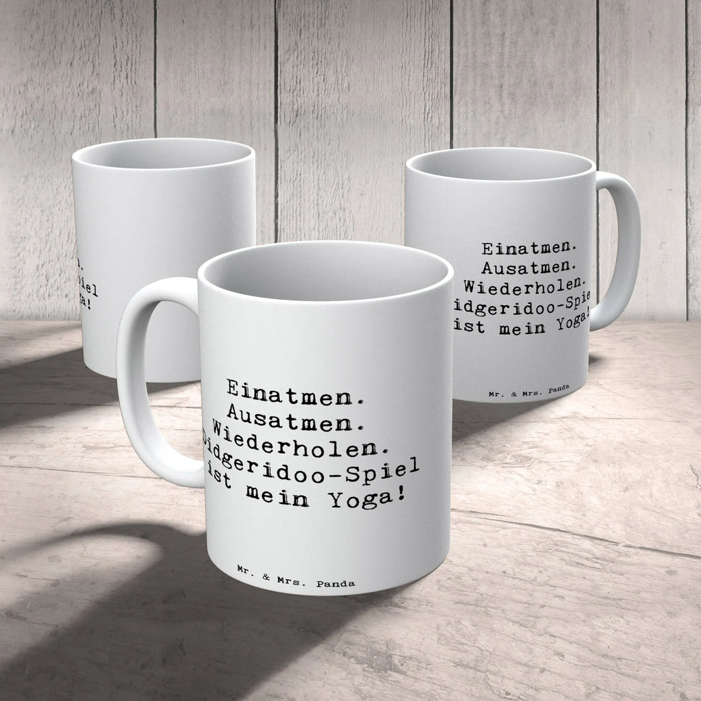 Tasse Spruch Didgeridoo Yoga Tasse, Geschenktasse, Tasse mit Motiven, Kaffeetasse, Porzellantasse, Bürotasse, Keramiktasse, Tasse mit Zitaten, Teetasse, Instrumente, Geschenke Musiker, Musikliebhaber