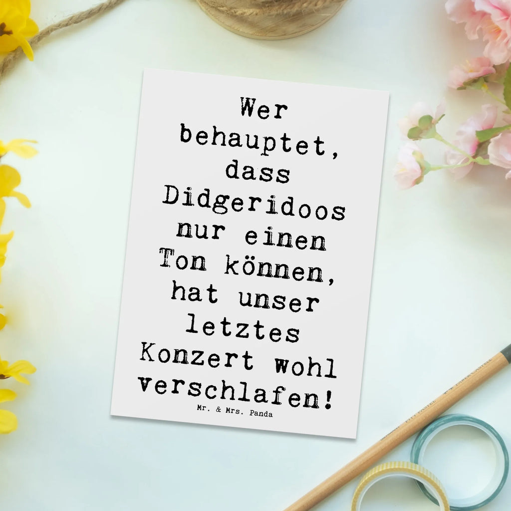 Postkarte Spruch Didgeridoo Konzert Ansichtskarten, Dankeskarte, Geschenkkarte, Einladungskarten Geburtstag, Grußkarte, Karte, Ansichtskarte, Einladungskarte, Einladung, Geburtstagskarte, Einladung Geburtstag, Postkarte, Instrumente, Geschenke Musiker, Musikliebhaber