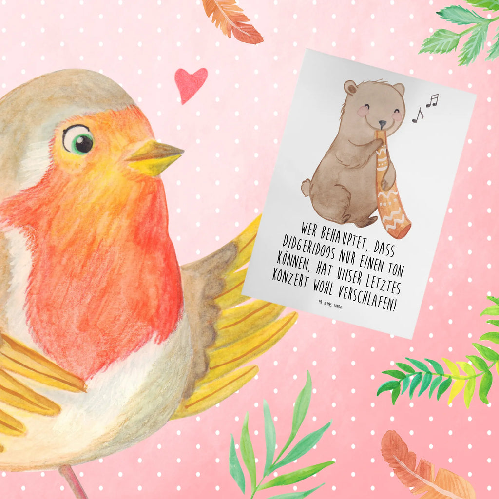 Greetings card Wer behauptet, dass Didgeridoos nur einen Ton können, hat unser letztes Konzert wohl verschlafen! Klappkarte, Einladungskarte, Grußkarte, Ansichtskarten, Karte, Glückwunschkarte, Hochzeitskarte, Geburtstagskarte, Instrumente, Geschenke Musiker, Musikliebhaber