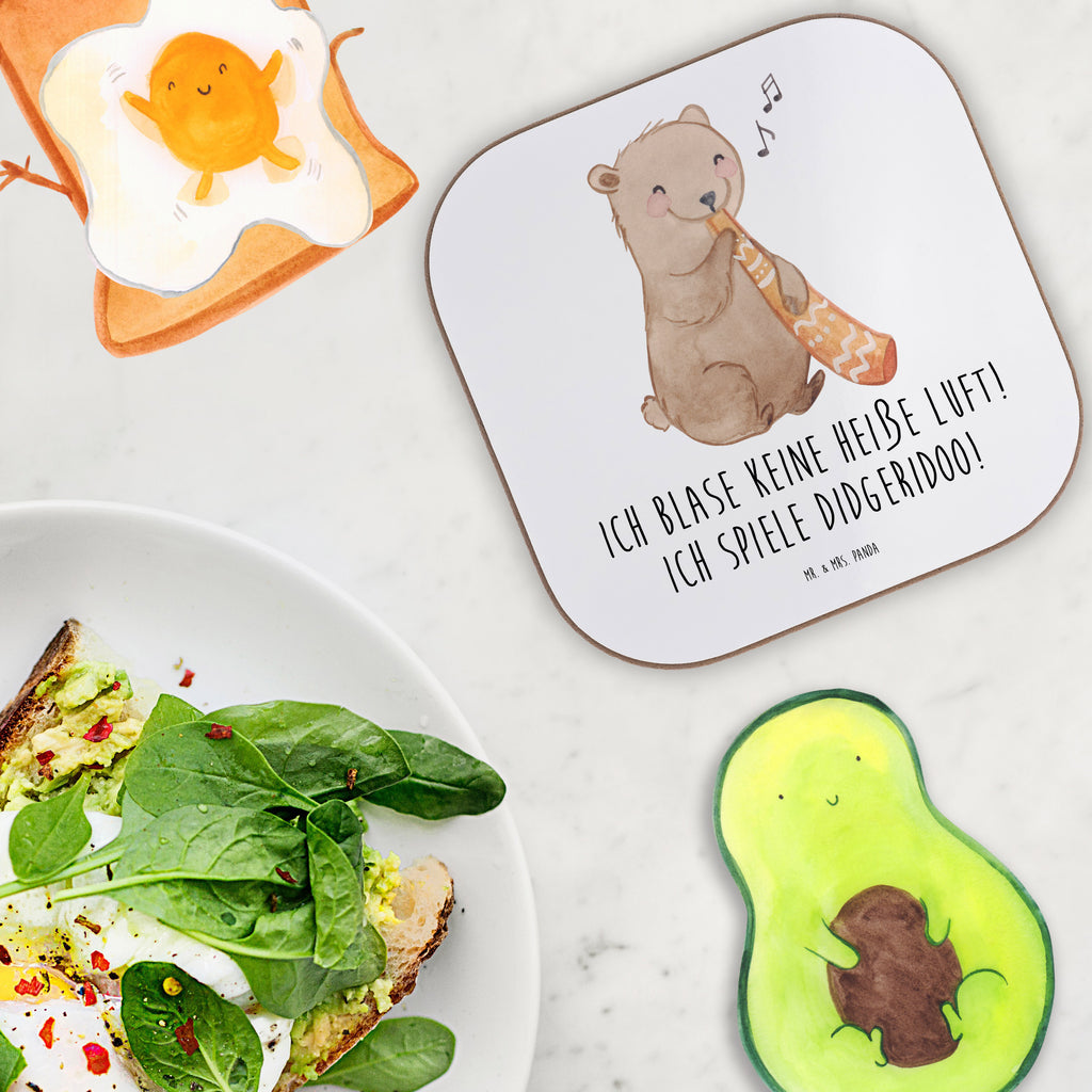 Square coaster Ich blase keine heiße Luft! Ich spiele Didgeridoo! Getränkeuntersetzer, Untersetzer für Gläser, Untersetzer Holz, Glasuntersetzer, Untersetzer aus Holz, Bierdeckel, Holzuntersetzer, Tassen Untersetzer, Untersetzer Design, Korkuntersetzer, Untersetzer, Untersetzer Gläser, Instrumente, Geschenke Musiker, Musikliebhaber