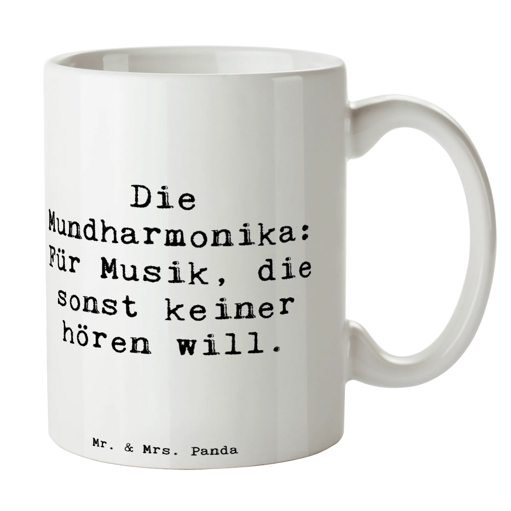 Tasse Spruch Musik Mundharmonika Tasse mit Zitaten, Tasse mit Motiven, Keramiktasse, Teetasse, Porzellantasse, Tasse, Geschenktasse, Kaffeetasse, Bürotasse, Instrumente, Geschenke Musiker, Musikliebhaber