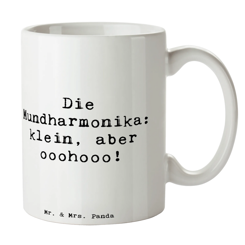 Mug Saying Die Mundharmonika: klein, aber ooohooo! Geschenktasse, Teetasse, Tasse mit Zitaten, Porzellantasse, Kaffeetasse, Bürotasse, Keramiktasse, Tasse mit Motiven, Tasse, Instrumente, Geschenke Musiker, Musikliebhaber