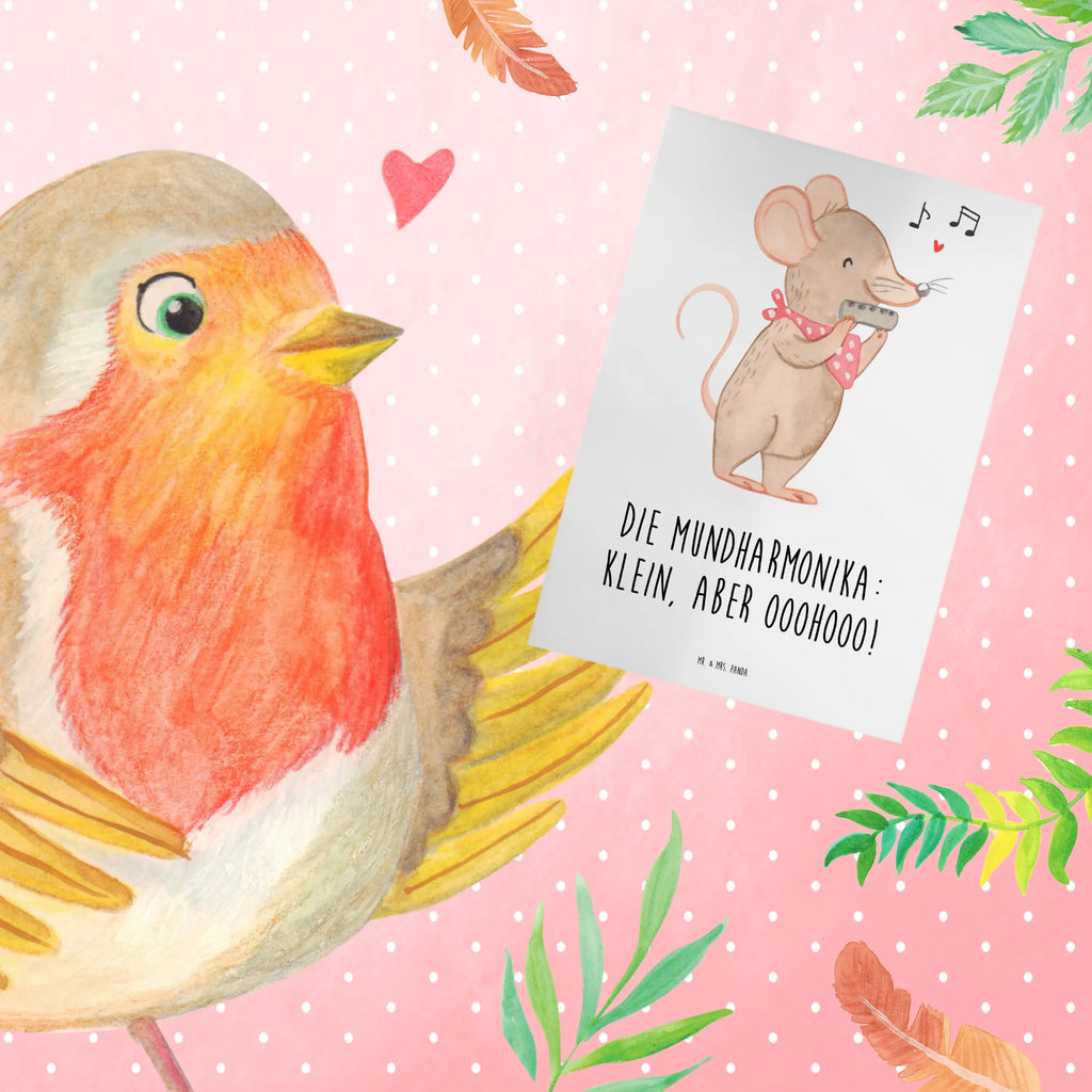Greetings card Die Mundharmonika: klein, aber ooohooo! Klappkarte, Grußkarte, Glückwunschkarte, Einladungskarte, Geburtstagskarte, Hochzeitskarte, Karte, Ansichtskarten, Instrumente, Geschenke Musiker, Musikliebhaber
