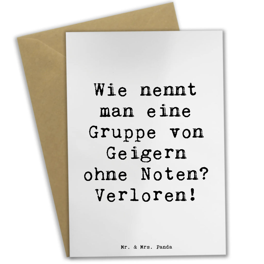 Grußkarte Spruch Verlorene Geiger Klappkarte, Einladungskarte, Karte, Hochzeitskarte, Geburtstagskarte, Glückwunschkarte, Ansichtskarten, Grußkarte, Instrumente, Geschenke Musiker, Musikliebhaber