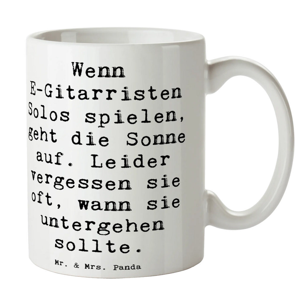 Tasse Spruch E-Gitarre Solos Tasse mit Motiven, Keramiktasse, Teetasse, Bürotasse, Tasse mit Zitaten, Kaffeetasse, Porzellantasse, Geschenktasse, Tasse, Instrumente, Geschenke Musiker, Musikliebhaber