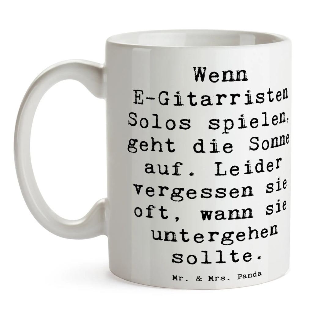 Tasse Spruch E-Gitarre Solos Tasse mit Motiven, Keramiktasse, Teetasse, Bürotasse, Tasse mit Zitaten, Kaffeetasse, Porzellantasse, Geschenktasse, Tasse, Instrumente, Geschenke Musiker, Musikliebhaber