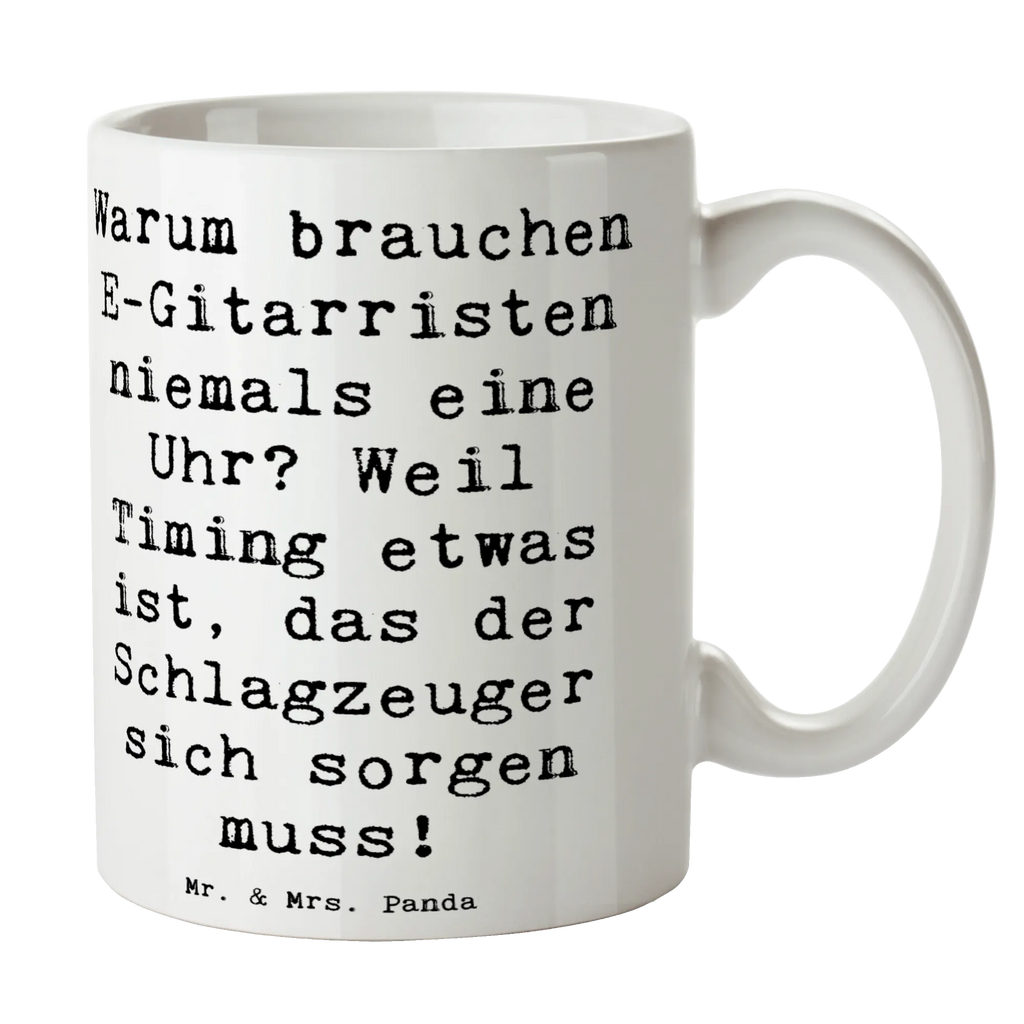 Tasse Spruch E-Gitarre Timing Porzellantasse, Tasse, Teetasse, Keramiktasse, Tasse mit Zitaten, Bürotasse, Kaffeetasse, Geschenktasse, Tasse mit Motiven, Instrumente, Geschenke Musiker, Musikliebhaber