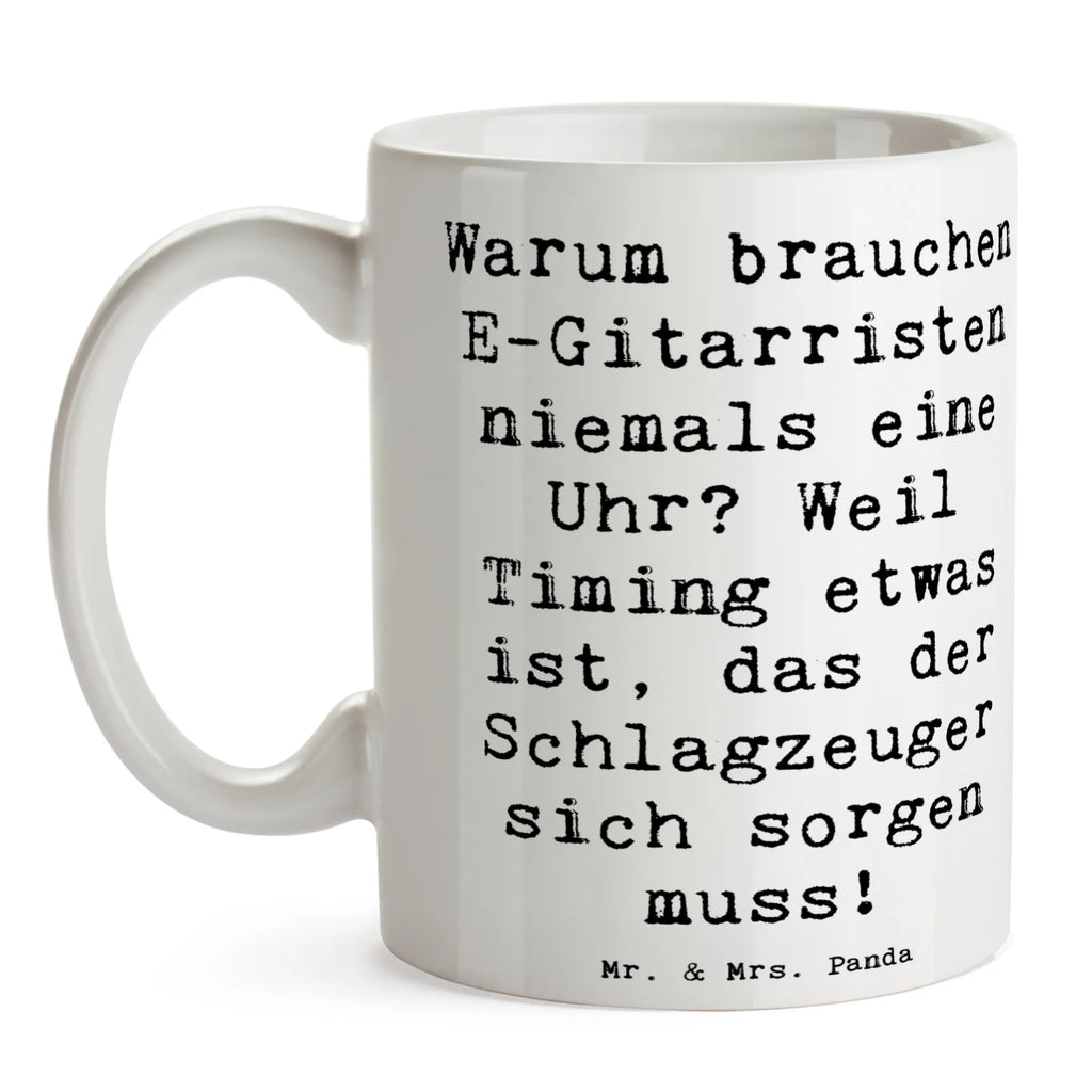 Tasse Spruch E-Gitarre Timing Porzellantasse, Tasse, Teetasse, Keramiktasse, Tasse mit Zitaten, Bürotasse, Kaffeetasse, Geschenktasse, Tasse mit Motiven, Instrumente, Geschenke Musiker, Musikliebhaber