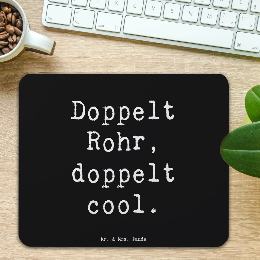Mouse mat Saying Doppelt Rohr, doppelt cool. Designer Mauspad, Mauspad, Arbeitszimmer, PC Zubehör, Mausunterlage, Büroausstattung, Mousepad, Computer zubehör, Mauspad Büro, Einzigartiges Mauspad, Instrumente, Geschenke Musiker, Musikliebhaber