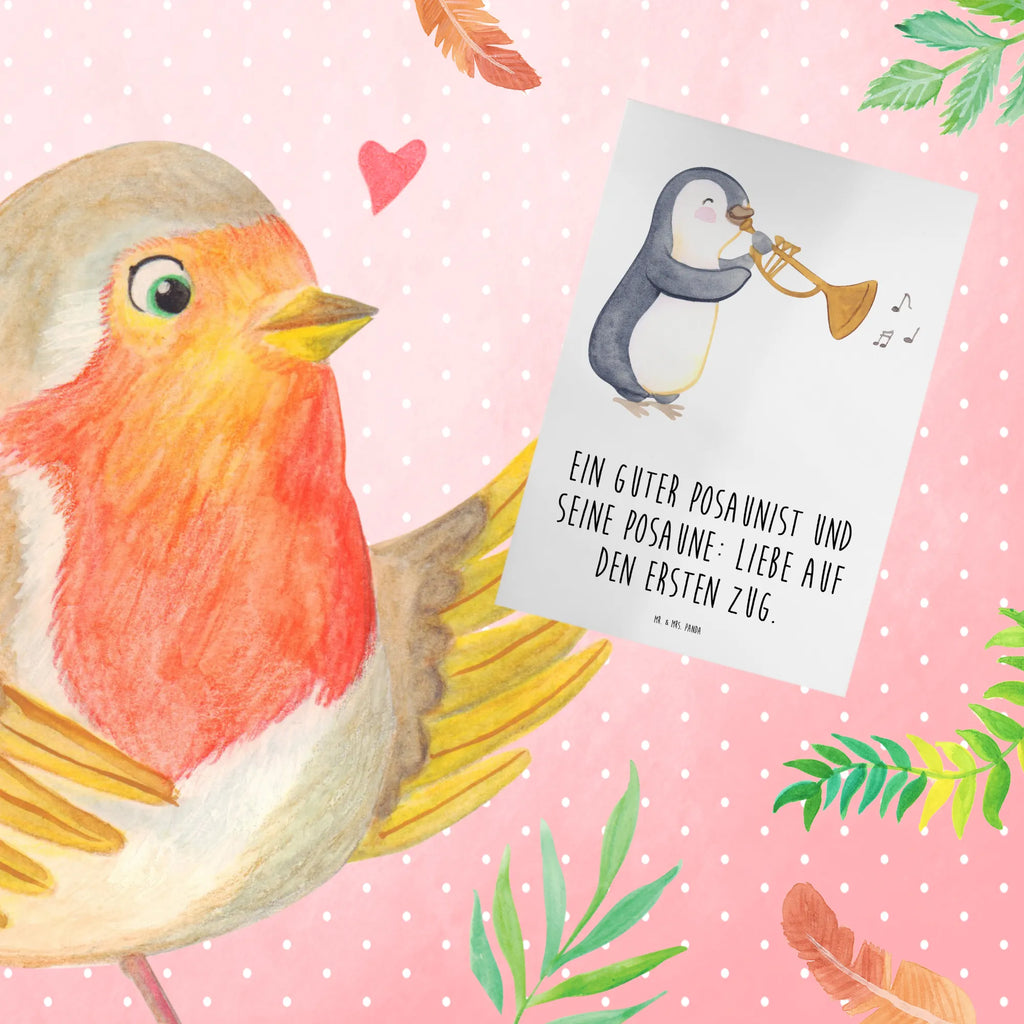 Grußkarte Posaune Liebe Grußkarte, Karte, Glückwunschkarte, Klappkarte, Ansichtskarten, Geburtstagskarte, Einladungskarte, Hochzeitskarte, Instrumente, Geschenke Musiker, Musikliebhaber