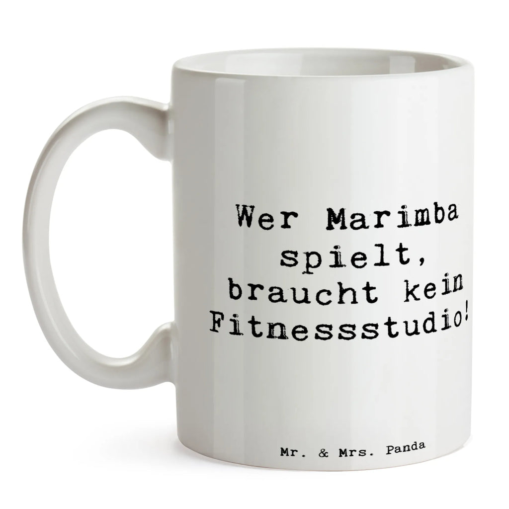 Tasse Spruch Marimba Fitness Porzellantasse, Tasse, Tasse mit Motiven, Keramiktasse, Kaffeetasse, Tasse mit Zitaten, Bürotasse, Teetasse, Geschenktasse, Instrumente, Geschenke Musiker, Musikliebhaber