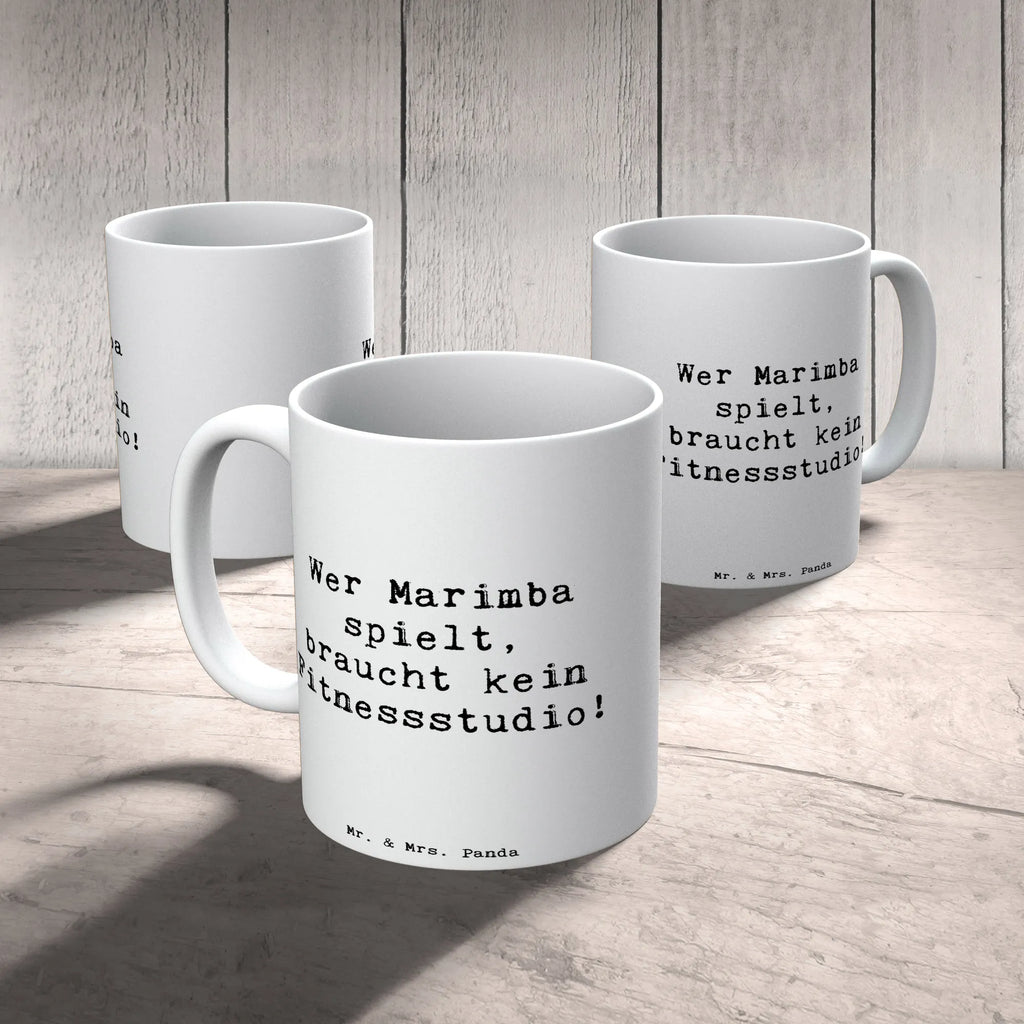 Tasse Spruch Marimba Fitness Porzellantasse, Tasse, Tasse mit Motiven, Keramiktasse, Kaffeetasse, Tasse mit Zitaten, Bürotasse, Teetasse, Geschenktasse, Instrumente, Geschenke Musiker, Musikliebhaber