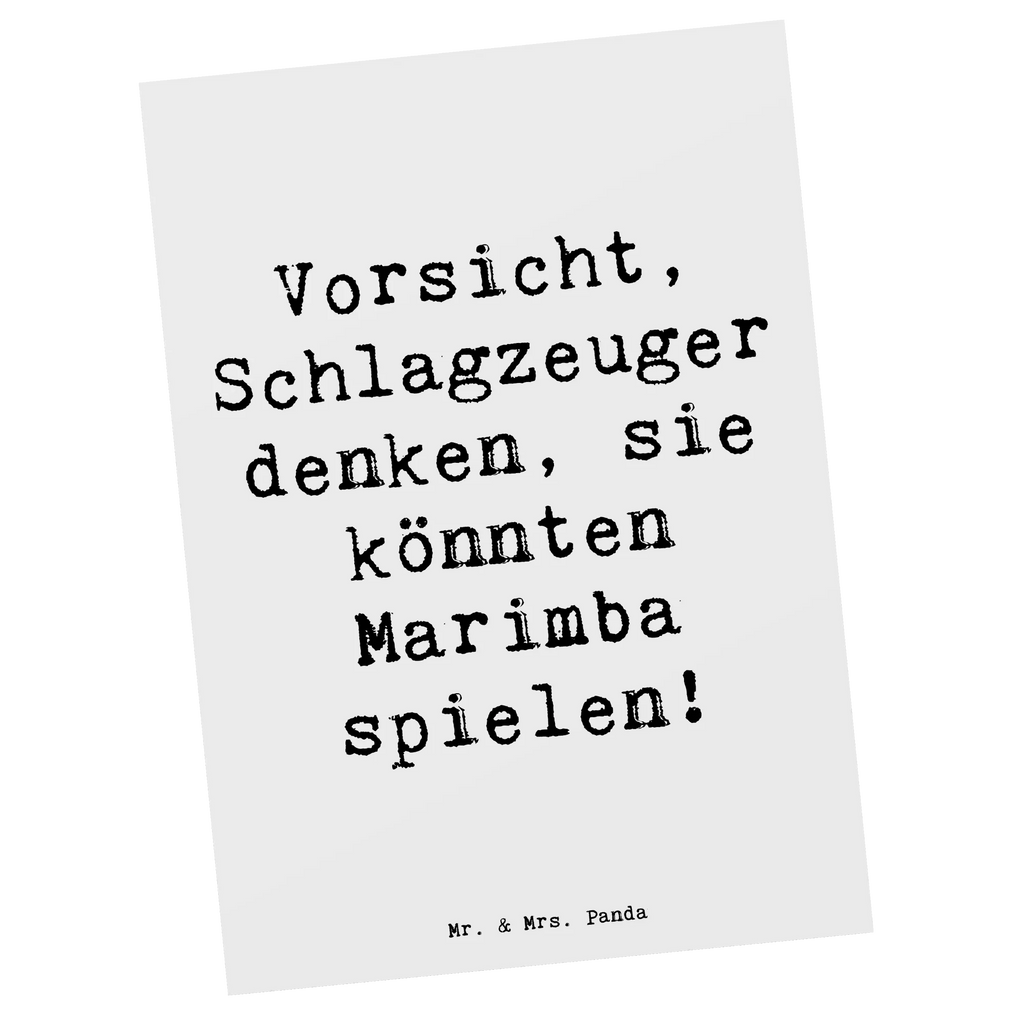 Postcard Saying Vorsicht, Schlagzeuger denken, sie könnten Marimba spielen! Ansichtskarten, Grußkarte, Einladung, Einladungskarte, Einladungskarten Geburtstag, Einladung Geburtstag, Karte, Ansichtskarte, Geschenkkarte, Dankeskarte, Postkarte, Geburtstagskarte, Instrumente, Geschenke Musiker, Musikliebhaber