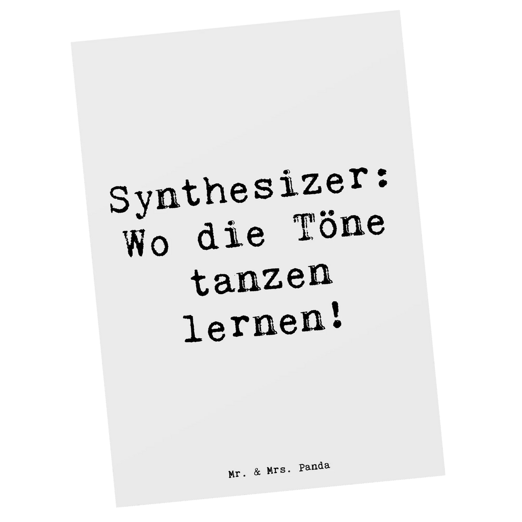 Postcard Saying Synthesizer: Wo die Töne tanzen lernen! Postkarte, Karte, Geschenkkarte, Grußkarte, Einladung, Ansichtskarte, Geburtstagskarte, Einladungskarte, Dankeskarte, Ansichtskarten, Einladung Geburtstag, Einladungskarten Geburtstag, Instrumente, Geschenke Musiker, Musikliebhaber