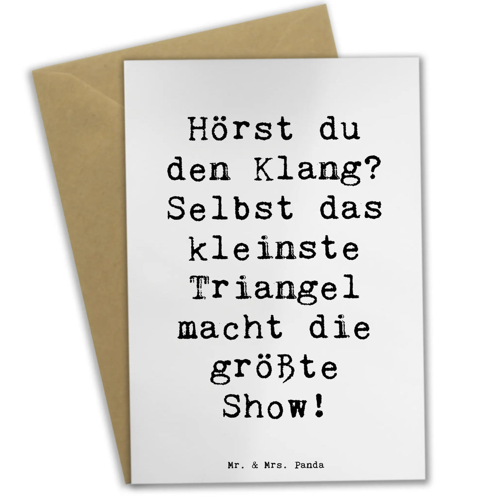 Grußkarte Spruch Triangel Klang Ansichtskarten, Glückwunschkarte, Klappkarte, Geburtstagskarte, Einladungskarte, Hochzeitskarte, Grußkarte, Karte, Instrumente, Geschenke Musiker, Musikliebhaber