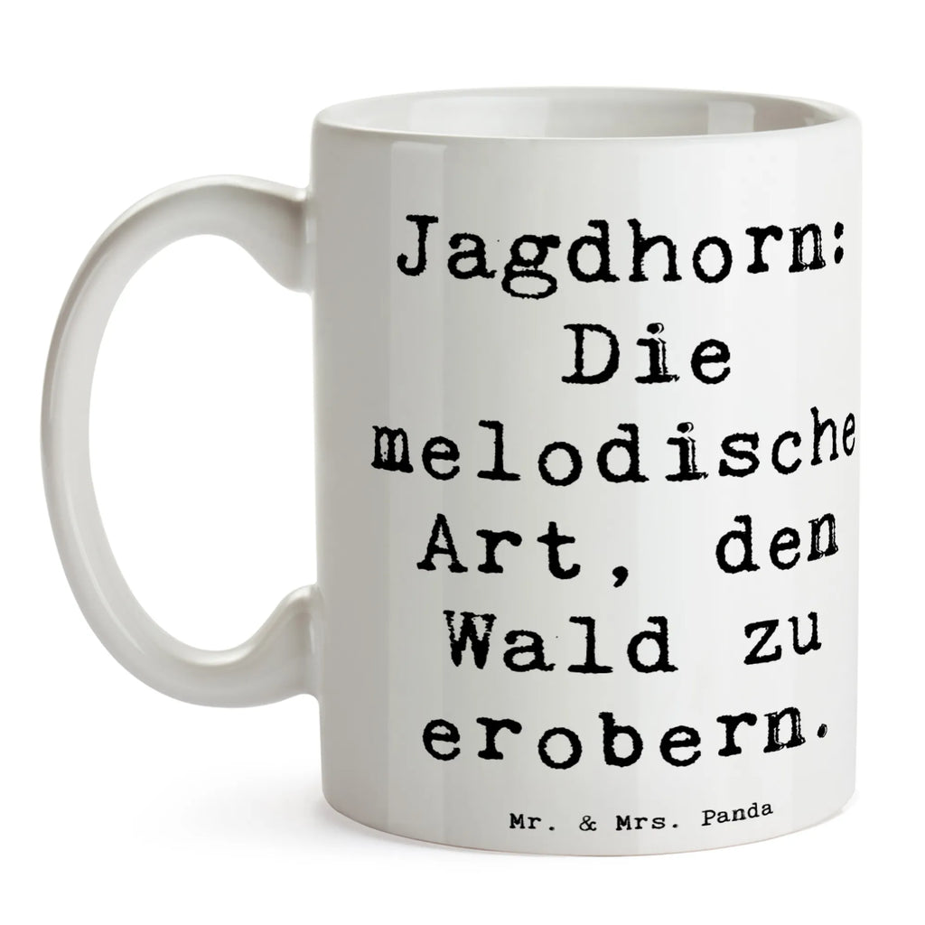 Tasse Spruch Jagdhorn Magie Bürotasse, Porzellantasse, Keramiktasse, Tasse mit Motiven, Tasse, Geschenktasse, Teetasse, Tasse mit Zitaten, Kaffeetasse, Instrumente, Geschenke Musiker, Musikliebhaber