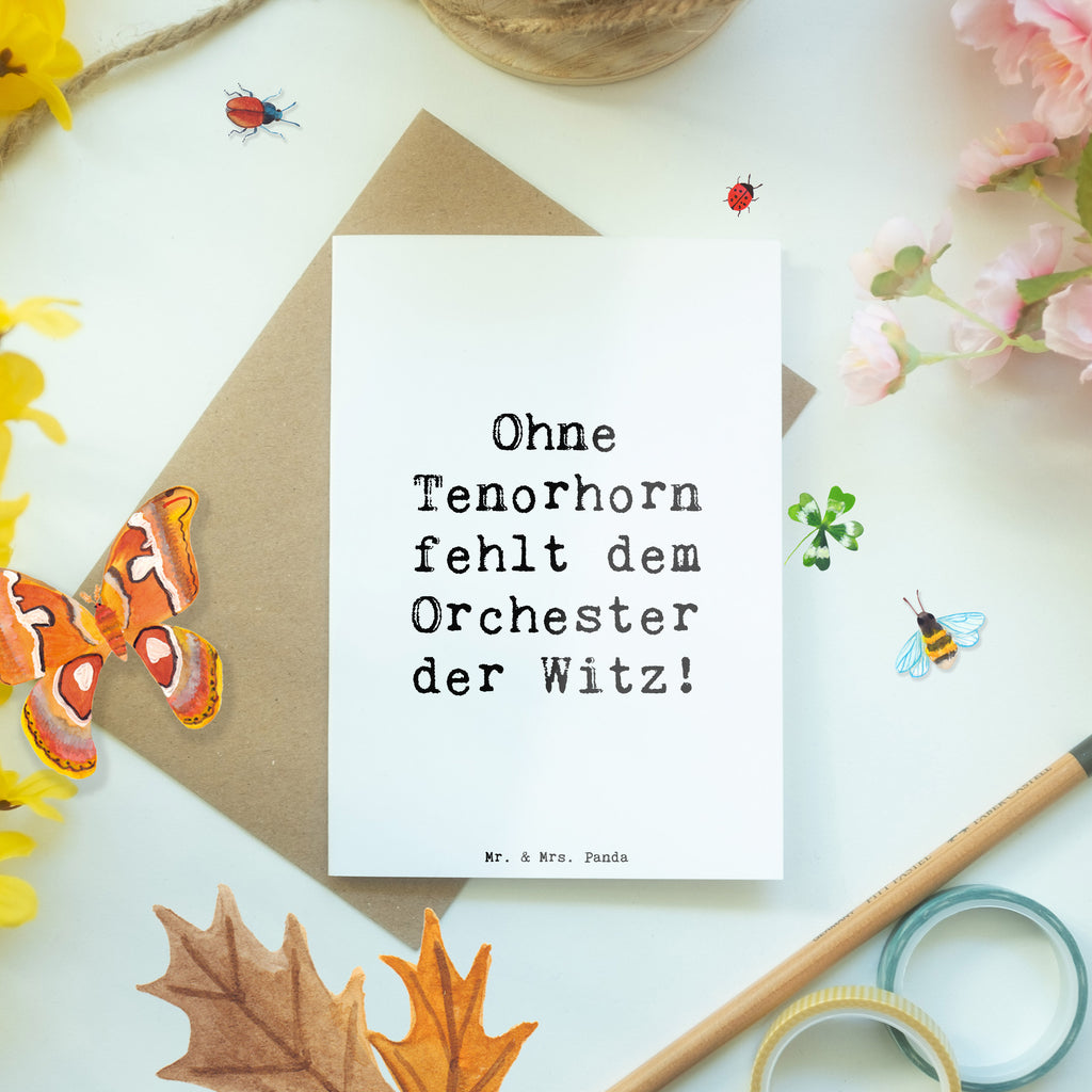 Grußkarte Spruch Tenorhorn Witz Glückwunschkarte, Klappkarte, Geburtstagskarte, Einladungskarte, Hochzeitskarte, Grußkarte, Karte, Ansichtskarten, Instrumente, Geschenke Musiker, Musikliebhaber