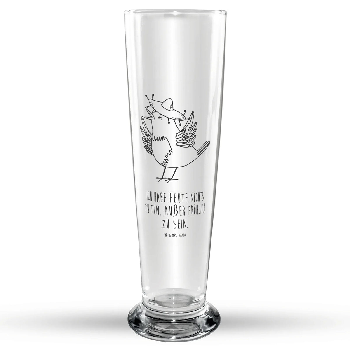 Bierglas Rabe Sombrero Bier Glas, Glasbierglas, Glasbecher, Bierbecher, Trinkglas, Bierglas, Lustige Sprüche, Tiere, Tiermotive, Gute Laune, Fröhlich sein, Spruch Positiv, Vögel, Glück Spruch, Motivation, Rabe, Elster, glücklich sein, Vogel, Froh