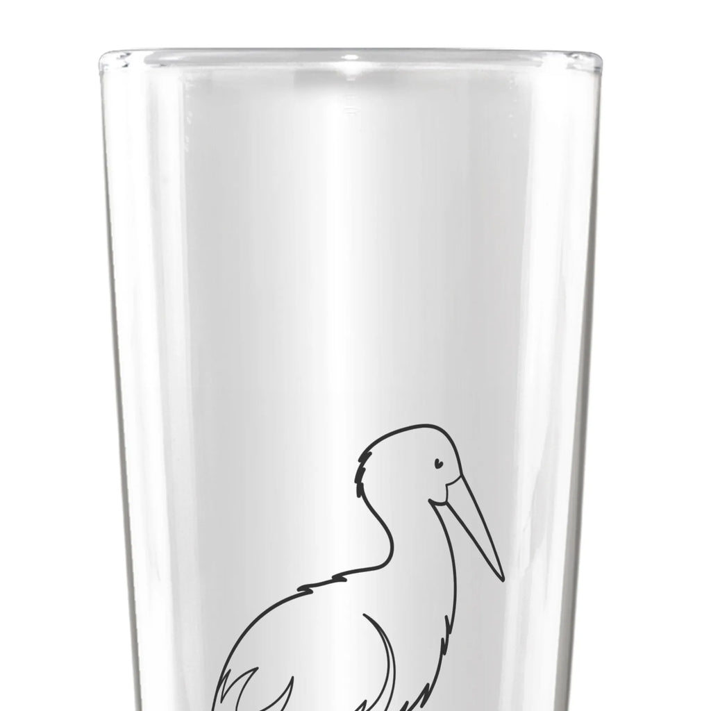 Personalized Beer Glass Stork small animals, cute, funny, cute animal motives, hand drawn, small world, funny sayings, good mood, happy, gifts, gift ideas, special gifts, animal lover, card, becoming a mother, mother, pregnant, stork, birth, mothers, baby, pregnancy, baby bump
