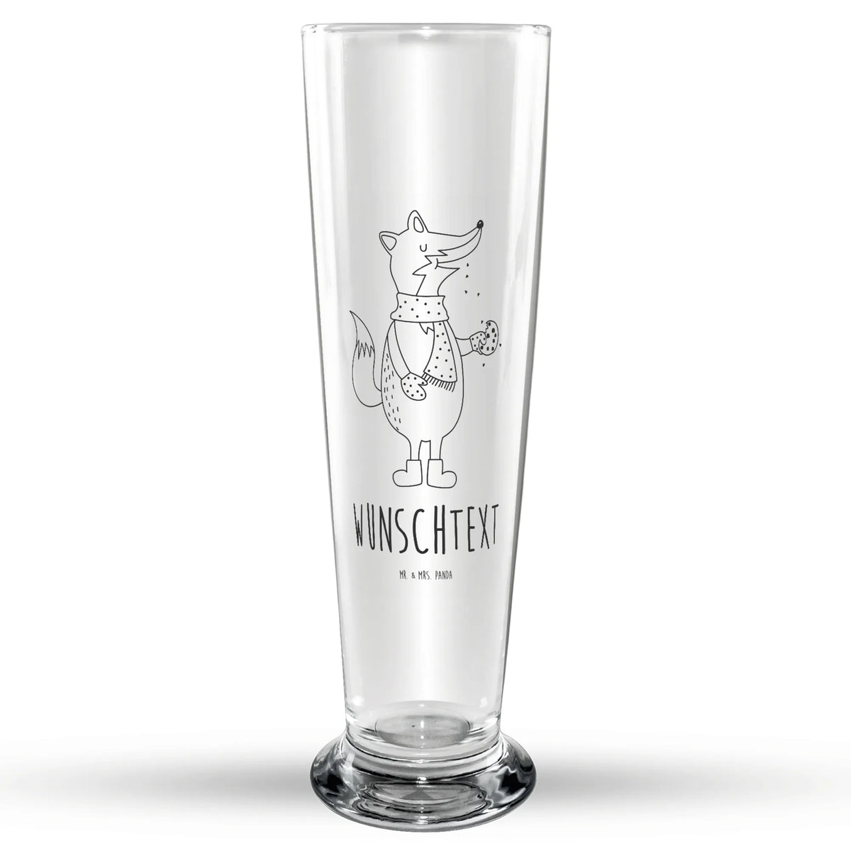 Personalized Beer Glass Fox biscuit fox, foxes, forest wildlife, clever as a fox, animal lover, baking saying, winter, christmas time, kitchen decoration, christmas present, cookies, love