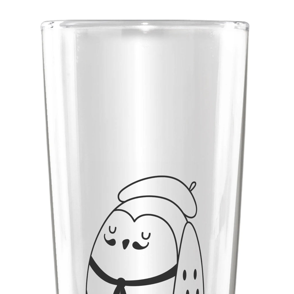 Personalized Beer Glass Owl France owl, forest animal, bird, nocturnal, gift ideas, birthday present, illustrated, funny, romantic gift, owl decor, France, Owl, Life is beautiful, Say French, Owl decoration, hibou, La vie est belle, Owls, Say beautiful