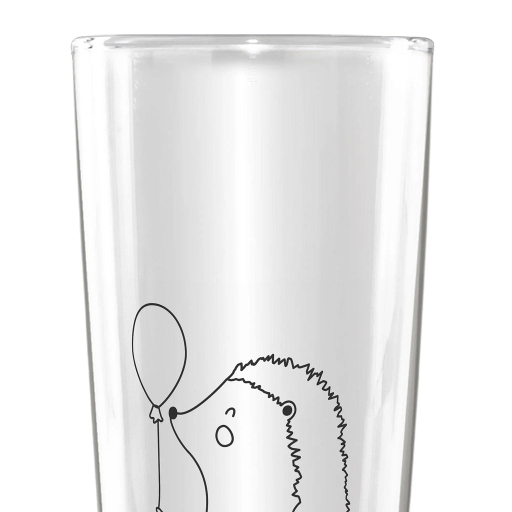 Personalized Beer Glass Hedgehog balloon small animals, cute, funny, cute animal motives, hand drawn, small world, funny sayings, good mood, happy, gifts, gift ideas, special gifts, animal lover, card, Happy Birthday, hedgehog, Birthday Child, Birthday, Balloon