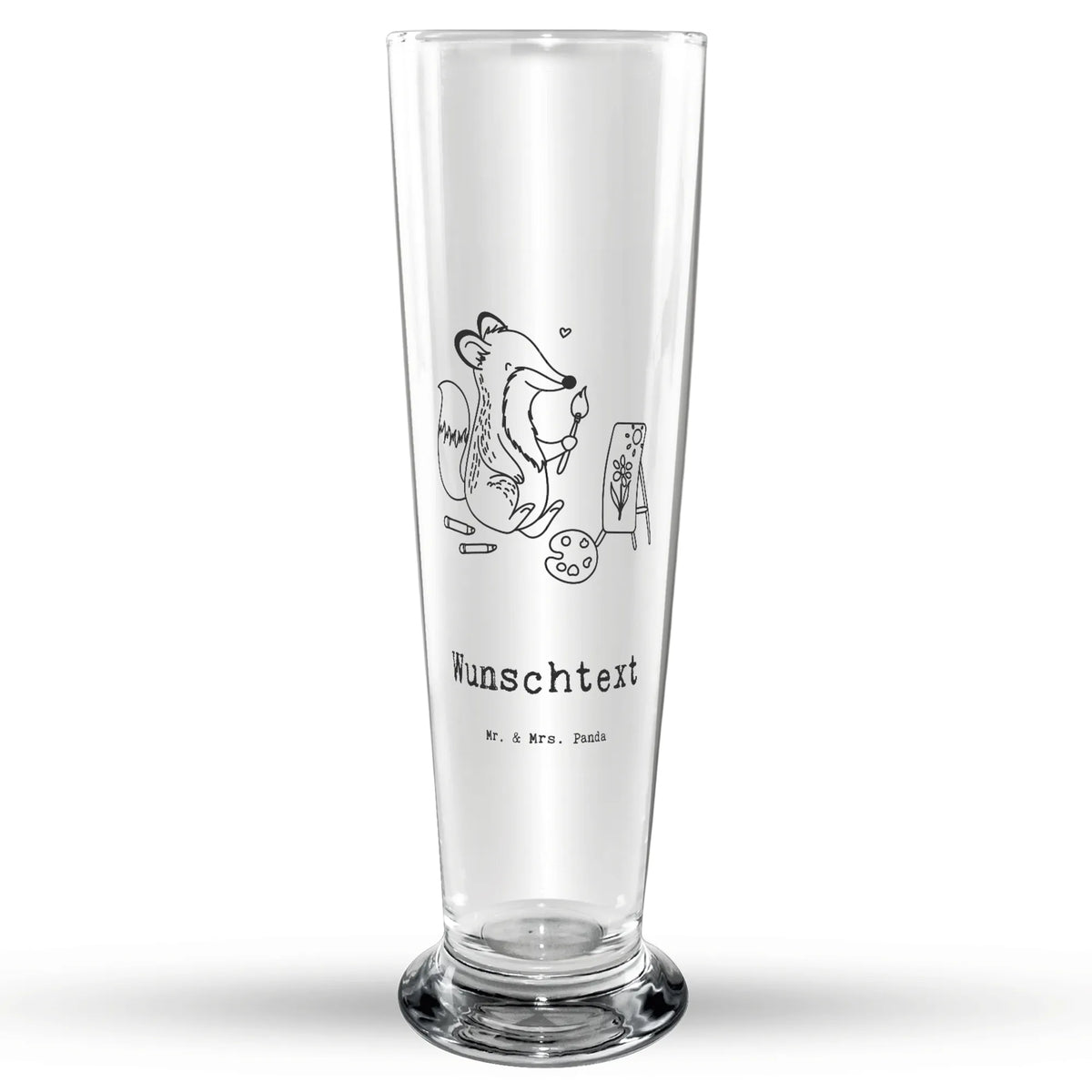 Personalized Beer Glass Fox To paint Gift, sport, hobby, giving, thank you, award, profit, athlete, Painting, hobby artist, drawing, artist