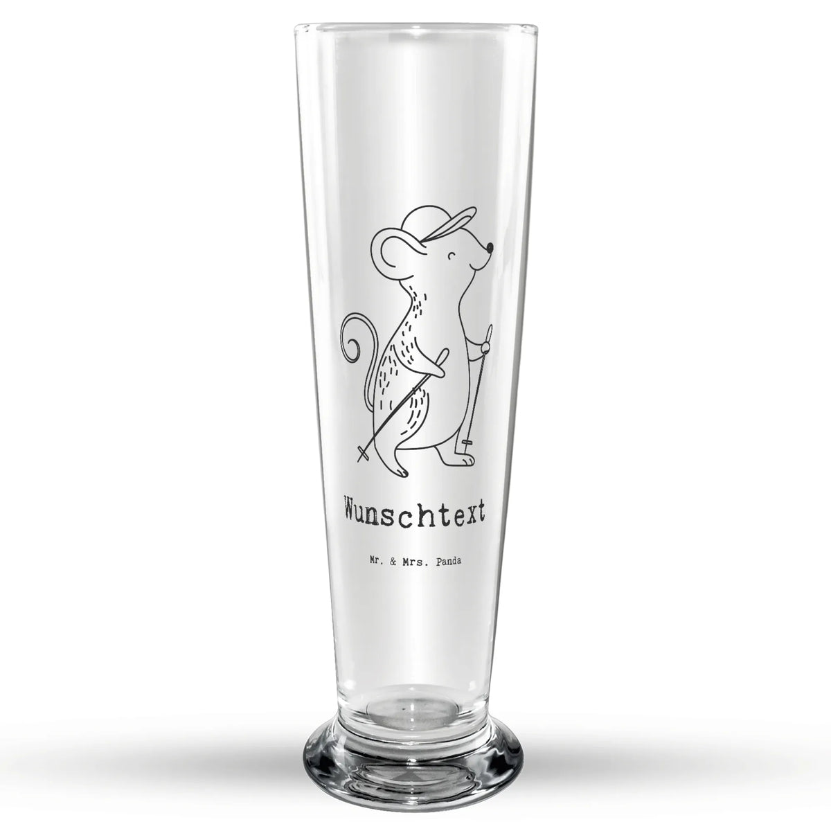 Personalized Beer Glass Mouse walking Gift, giving, thank you, award, profit, athlete, strolling, brisk walking