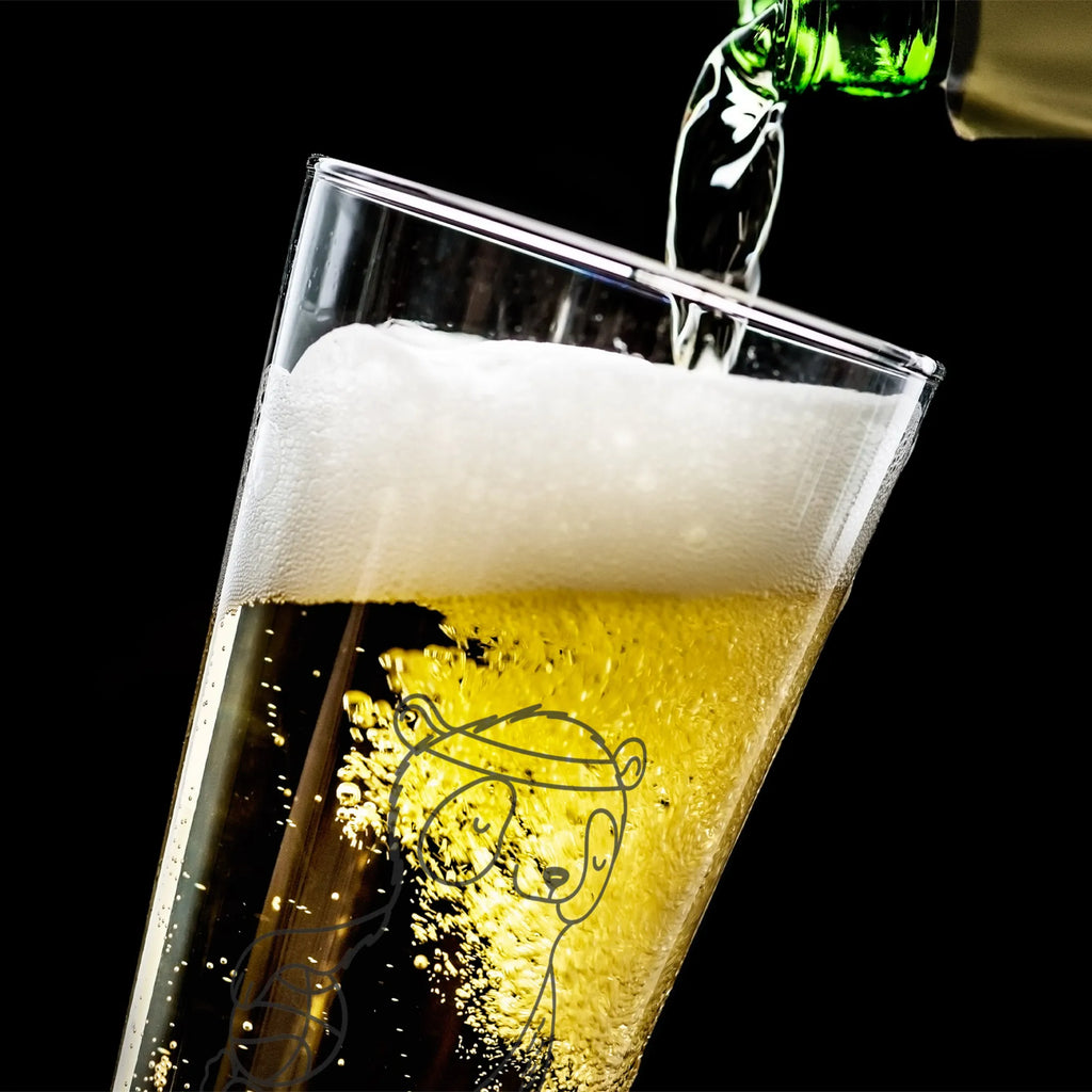 Personalized Beer Glass panda basketball Gift, sport, hobby, giving, thank you, award, profit, athlete, basketball, basketball court, basketball club, basketball association