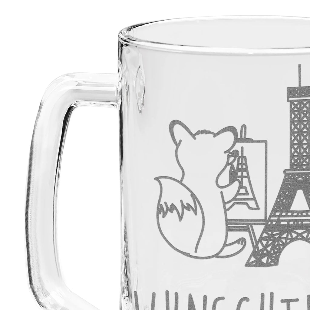 Personalized Engraved Beer Mug Fox Urban sketching Gift, sport, hobby, giving, thank you, award, profit, athlete, drawing school, drawing, Urban sketching, painting, artist