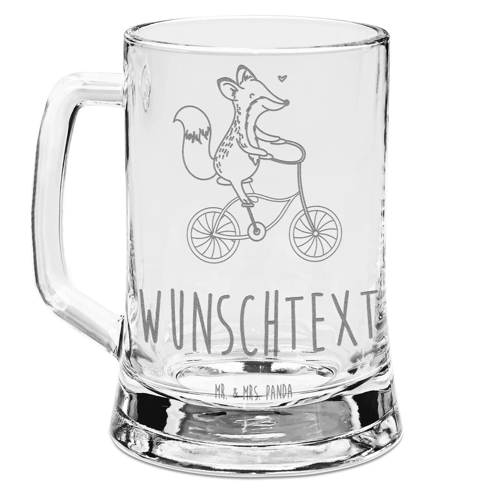 Personalized Engraved Beer Mug Fox cycle Gift, sport, hobby, giving, thank you, award, profit, athlete, cycling, Biking, trekking, mountain biking