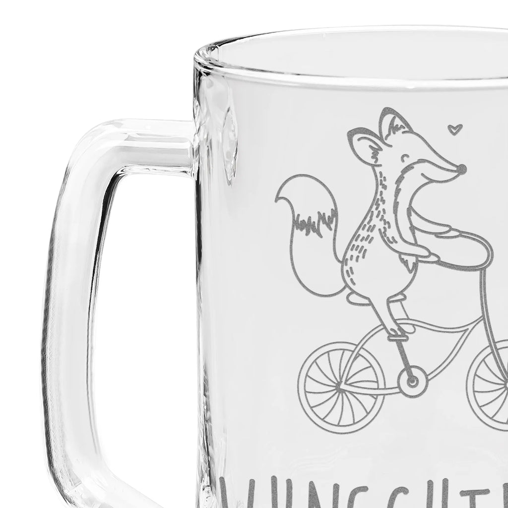 Personalized Engraved Beer Mug Fox cycle Gift, sport, hobby, giving, thank you, award, profit, athlete, cycling, Biking, trekking, mountain biking