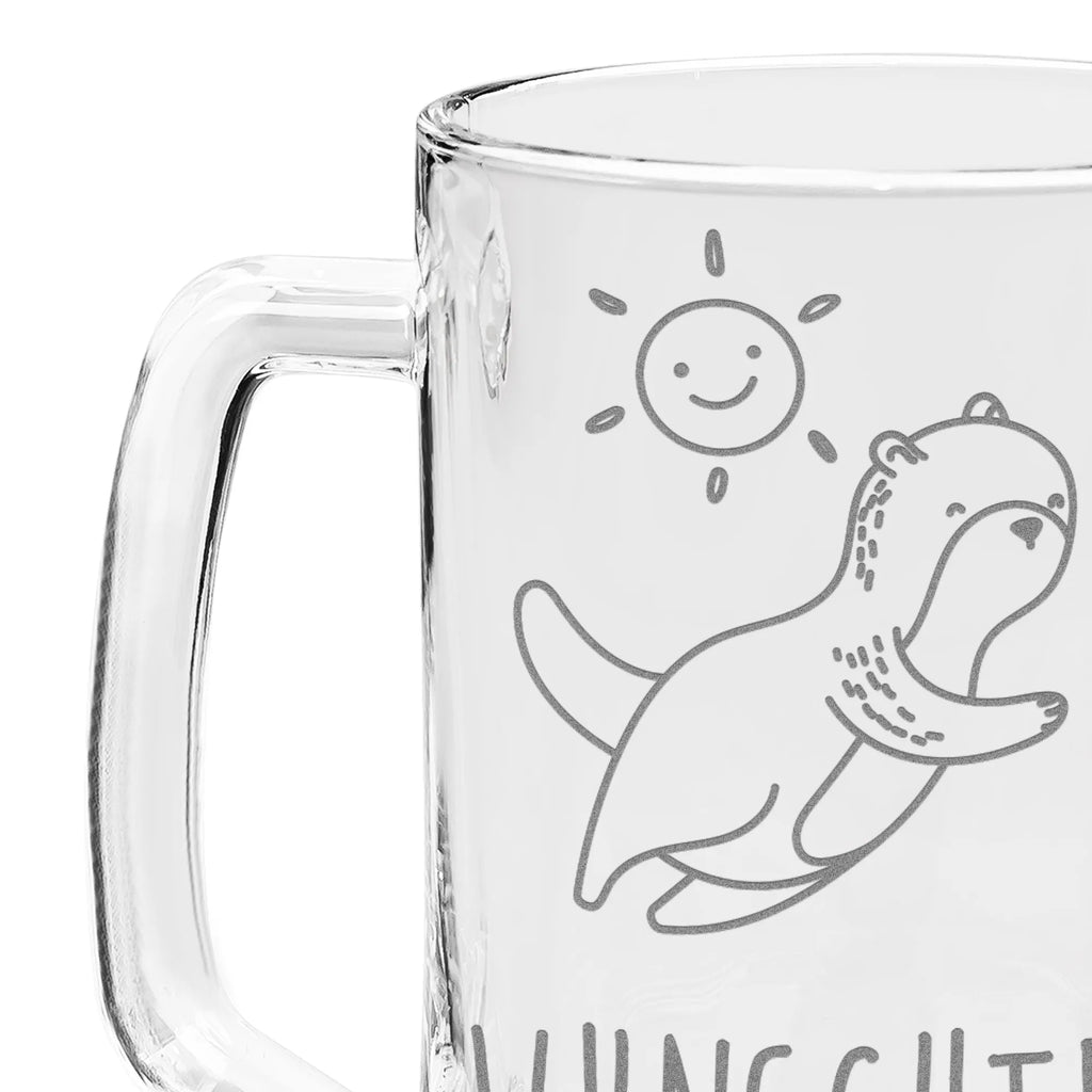 Personalizowany kufel do piwa z grawerem Wydra Siatkówka plażowa Prezent, Sport, Dyscyplina sportowa, Hobby, Darować, Dziękuję, Dzięki, Wyróżnienie, Wygrana, Sportowiec