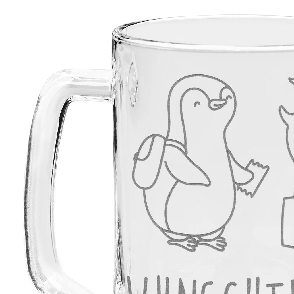 Personalized Engraved Beer Mug penguin to visit a museum Gift, sport, hobby, giving, thank you, award, profit, athlete, museums, Visit museum