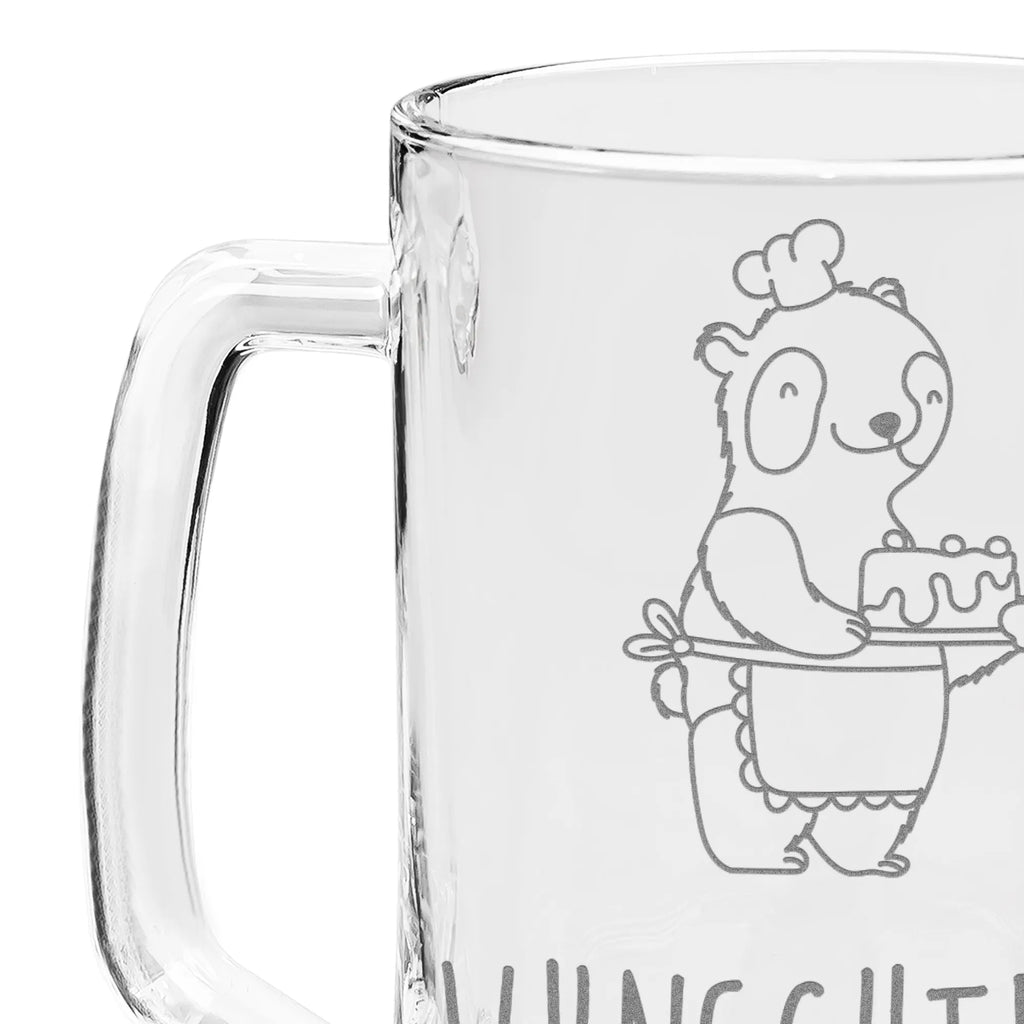 Personalized Engraved Beer Mug panda Bake Gift, sport, hobby, giving, thank you, award, profit, athlete, bake cakes, hobby baker, bake