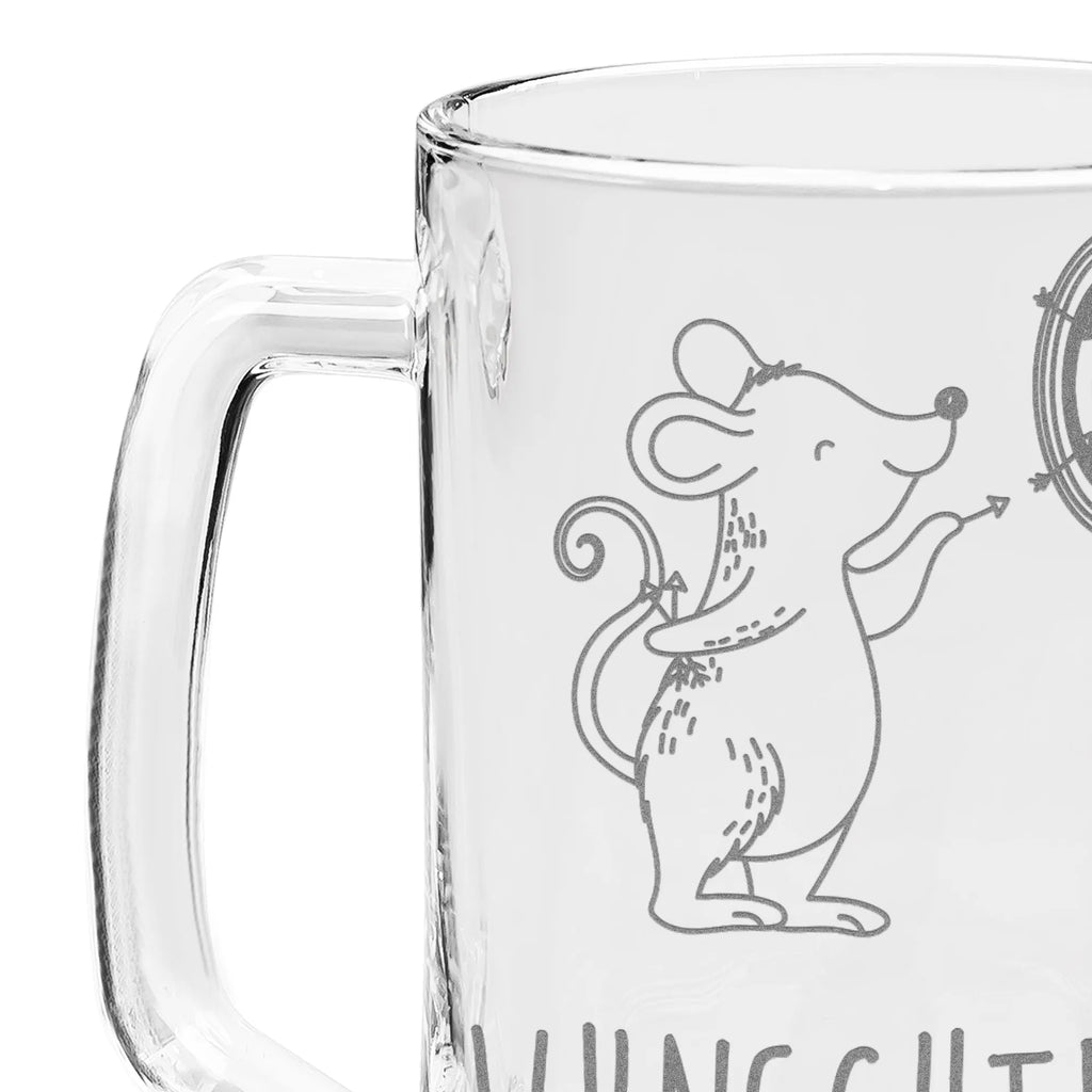 Personalizowany kufel do piwa z grawerem Mysz Gra w rzutki Prezent, Sport, Dyscyplina sportowa, Hobby, Darować, Dziękuję, Dzięki, Wyróżnienie, Wygrana, Sportowiec