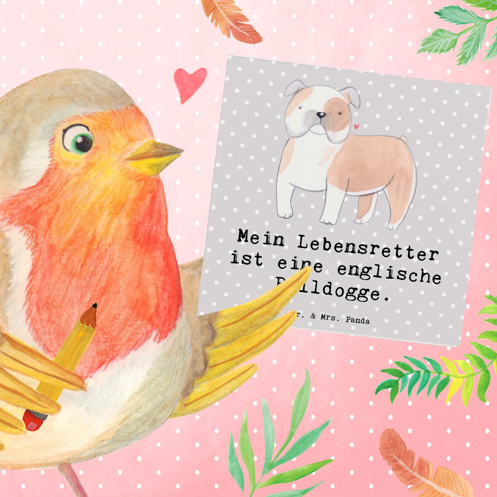 Deluxe Karte Englische Bulldogge Lebensretter Geburtstagskarte, Glückwunschkarte, Karte, Hochzeitskarte, Hochwertige Klappkarte, Grußkarte, Einladungskarte, Hochwertige Grußkarte, Klappkarte, Hund, Hunderasse, Rassehund, Hundebesitzer, Geschenk, Tierfreund, Schenken, Welpe, English Bulldog, Englische Bulldogge