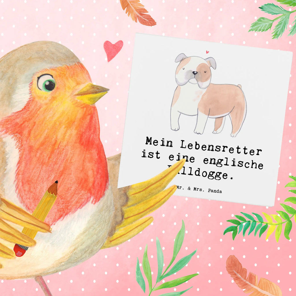 Deluxe Karte Englische Bulldogge Lebensretter Geburtstagskarte, Glückwunschkarte, Karte, Hochzeitskarte, Hochwertige Klappkarte, Grußkarte, Einladungskarte, Hochwertige Grußkarte, Klappkarte, Hund, Hunderasse, Rassehund, Hundebesitzer, Geschenk, Tierfreund, Schenken, Welpe, English Bulldog, Englische Bulldogge
