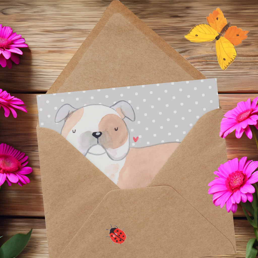 Deluxe Karte Englische Bulldogge Lebensretter Geburtstagskarte, Glückwunschkarte, Karte, Hochzeitskarte, Hochwertige Klappkarte, Grußkarte, Einladungskarte, Hochwertige Grußkarte, Klappkarte, Hund, Hunderasse, Rassehund, Hundebesitzer, Geschenk, Tierfreund, Schenken, Welpe, English Bulldog, Englische Bulldogge