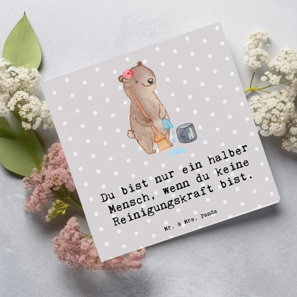 Deluxe Karte Reinigungskraft Herz Hochzeitskarte, Geburtstagskarte, Hochwertige Grußkarte, Hochwertige Klappkarte, Einladungskarte, Karte, Glückwunschkarte, Grußkarte, Klappkarte, Beruf, Ausbildung, Jubiläum, Abschied, Rente, Kollege, Kollegin, Geschenk, Schenken, Arbeitskollege, Mitarbeiter, Firma, Danke, Dankeschön