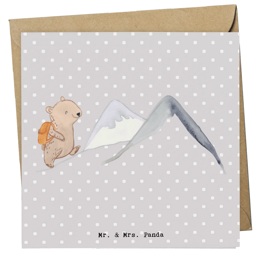 Deluxe Card bear Rockclimbing Klappkarte, Geburtstagskarte, Karte, Glückwunschkarte, Hochwertige Grußkarte, Hochzeitskarte, Hochwertige Klappkarte, Grußkarte, Einladungskarte, Geschenk, Sport, Sportart, Hobby, Schenken, Danke, Dankeschön, Auszeichnung, Gewinn, Sportler, Alpinismus, Alpinwandern, wandern, Trekking, Bergsteigen, Bergsport