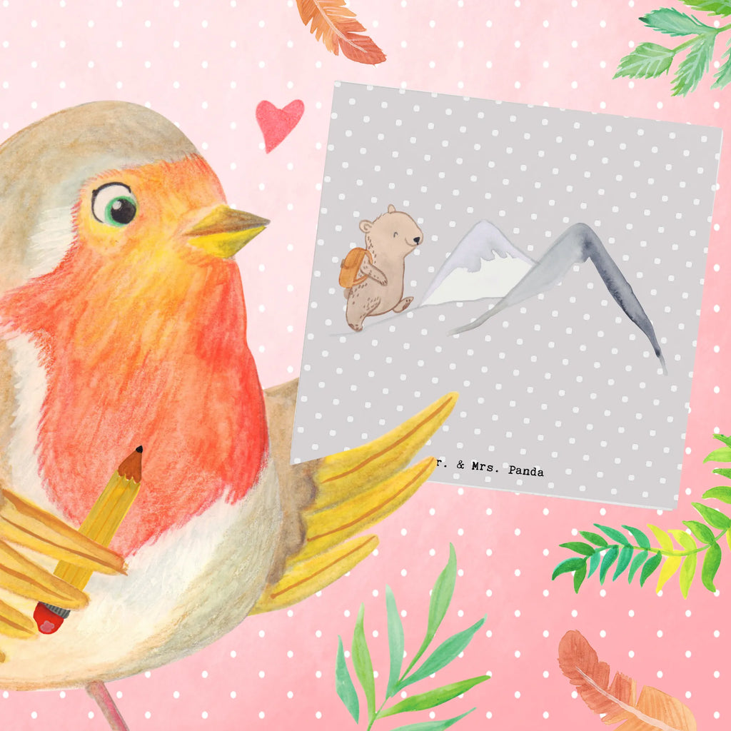 Deluxe Card bear Rockclimbing Klappkarte, Geburtstagskarte, Karte, Glückwunschkarte, Hochwertige Grußkarte, Hochzeitskarte, Hochwertige Klappkarte, Grußkarte, Einladungskarte, Geschenk, Sport, Sportart, Hobby, Schenken, Danke, Dankeschön, Auszeichnung, Gewinn, Sportler, Alpinismus, Alpinwandern, wandern, Trekking, Bergsteigen, Bergsport