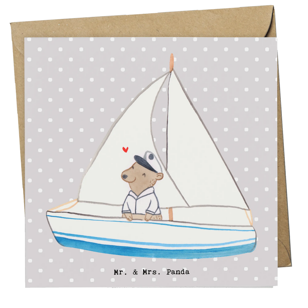 Deluxe Karte Bär Segeln Hochwertige Grußkarte, Hochwertige Klappkarte, Klappkarte, Grußkarte, Glückwunschkarte, Geburtstagskarte, Karte, Hochzeitskarte, Einladungskarte, Geschenk, Sport, Sportart, Hobby, Schenken, Danke, Dankeschön, Auszeichnung, Gewinn, Sportler, Yachtclub, Segelschule, Segelboot, Segeltörn, segeln