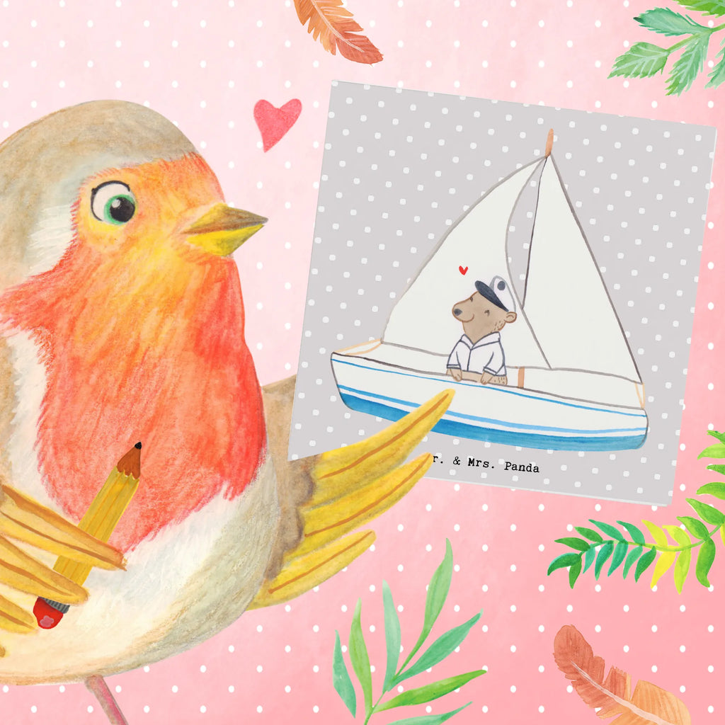 Deluxe Karte Bär Segeln Hochwertige Grußkarte, Hochwertige Klappkarte, Klappkarte, Grußkarte, Glückwunschkarte, Geburtstagskarte, Karte, Hochzeitskarte, Einladungskarte, Geschenk, Sport, Sportart, Hobby, Schenken, Danke, Dankeschön, Auszeichnung, Gewinn, Sportler, Yachtclub, Segelschule, Segelboot, Segeltörn, segeln